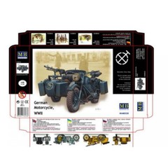 1/35 German Motorcycle WWII BMW R75 Master Box 3528 Plastic Model kit