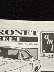 AMT 1970 Dodge Coronet Pro Street Instructions Manual 6140 Mopar 426 Hemi
