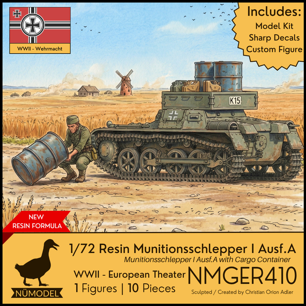 NUMODEL NMGER410 | 1/72 Resin WWII Munitionsschlepper I Ausf A “Box” Light Tank