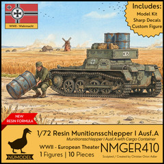 NUMODEL NMGER410 | 1/72 Resin WWII Munitionsschlepper I Ausf A “Box” Light Tank