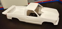 Resin Bubble Hood & Rear Spoiler Combo for ’92, ’96 & 454 SS Chevy P/U AMT 1/25.