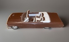 AMT 1:25 Scale Original 1964 Ford Galaxie 500XL Built Plastic Model Car W/Lights