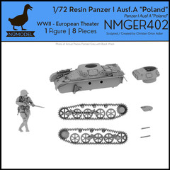 NUMODEL NMGER402 | 1/72 Resin WWII Panzer 1 Ausf A “Poland” Light Tank Model Kit