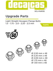 Decalcas Detail-Up Lightweight Hexagon Flange Bolts in 5 Sizes # DCL-PAR155