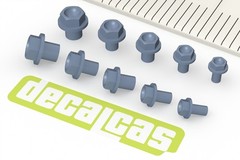 Decalcas Detail-Up Lightweight Hexagon Flange Bolts in 5 Sizes # DCL-PAR155