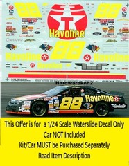 NASCAR DECAL #88 HAVOLINE 1995 FORD THUNDERBIR ERNIE IRVAN 1/24 SLIXX