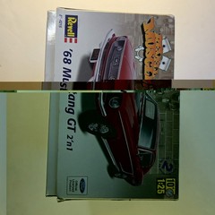 Revell Muscle 68 Mustang GT 1:25 Scale 2 In 1 Parts In Bags