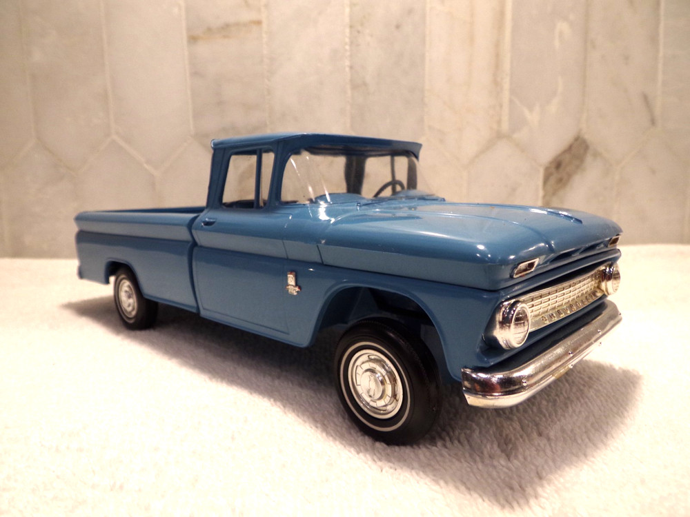 1963 Chevrolet Apache Pickup BLUE Dealership Promo No Original Box But REAL NICE