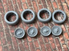 1/24 Scale: 18-inch “Wire Jaguar” Resin Wheels For Sports Cars