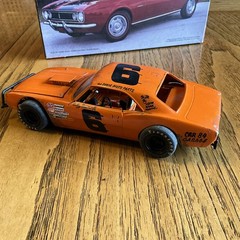Built Model Car, 1967 Chevy Camaro Vintage Style short track Race Car, 1/25
