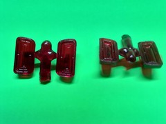 Lot of 2 1970 Ford Galaxie 500 1/25 Red Tail Lamp Lights Cop Car Model Part