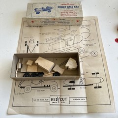 VINTAGE REDYCUT MIDGET RACE CAR 325 RACER WOOD MODEL IN BOX UNASSEMBLED