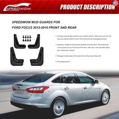 SPEEDWOW Mud Flaps,Fit for 2012-2016 Focus (Not fit Side Skirts),Front and Rear