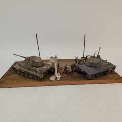 1/35 WWII German Tanks France Time Out Soldiers Museum Quality Diorama Built