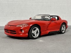 1/24 Scale Nicely Built Dodge Viper V-10 Model Car Red Mopar 1/25 Sidepipes