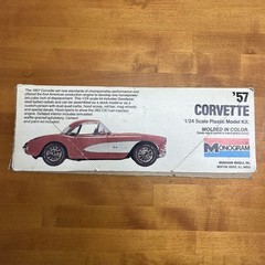 MONOGRAM ’57 Chevy Corvette Model Kit 1/24 2227 Open Box Complete Kit Pre-owned