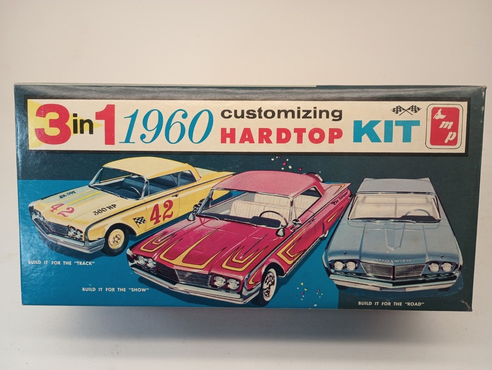 Vintage AMT 3 in 1 Customizing Model Kit CAR 1960 Chevrolet Hardtop SEALED #1160