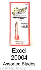 Excel Hobby Blades 20004 (5) Assorted Heavy Duty Blades 1 #2, #19, #22 & 2 #24