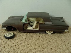 Lot of 2 Ford Thunderbird Toy Plastic Model Cars 1966 & 1958