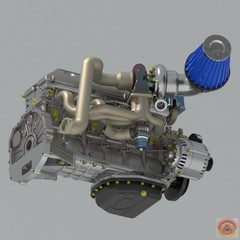 1:10 Scale Resin Toyota 2JZ Single Turbo Engine Kit