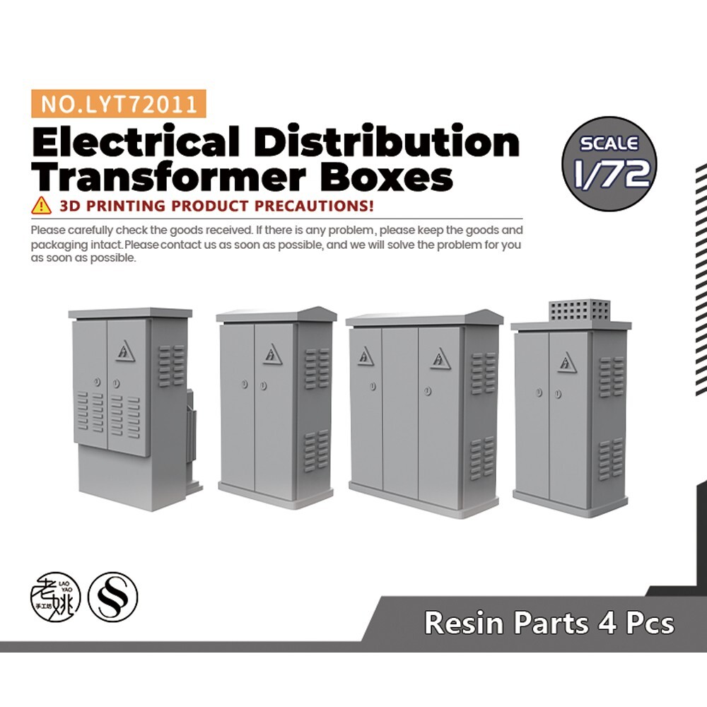 1/72 20mm Electrical Distribution Transformer Boxes Miniature Factory Props