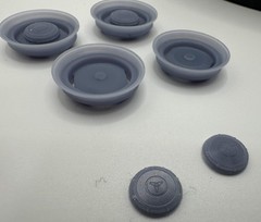 1/25 1969-74 Dodge Steelies & Dog Dish Hub Cap Set with Fratzog Logo