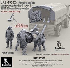 Live Resin 1/35 Russian Mobile Mortar Complex SANI #1 – 2B11 120mm Mortar