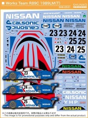SHUNKO Decal Sheet 1:24 Scale Works Team R89C ’89 LeMans SHK-D531 for Tamiya kit