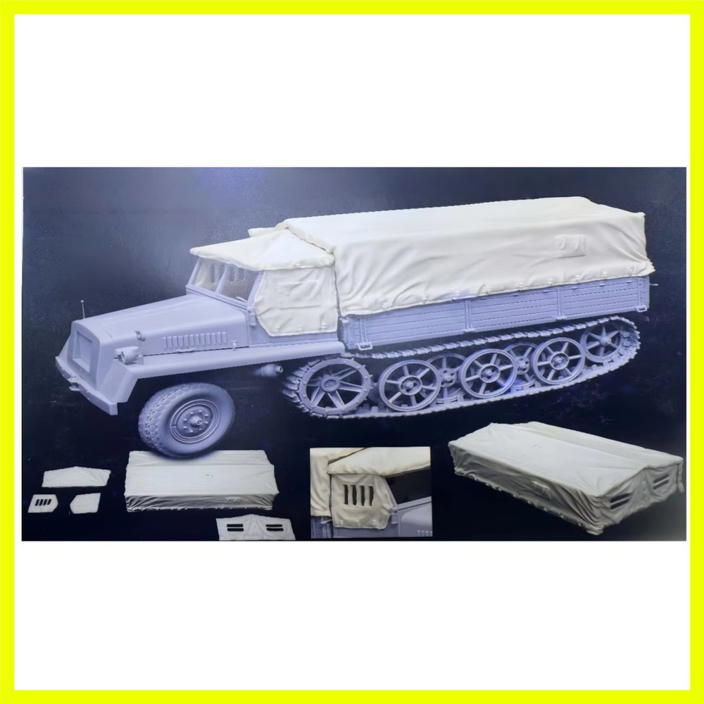 1/35 Cast Resin Model Assembly Kit, GK, SWS Half-track Truck Transporter Resi…