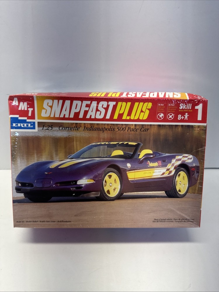 AMT ERTL 1:25 Corvette Indianapolis 500 Pace Car Model Kit SnapFast Plus SEALED