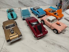 Model Junkyard/parts Plastic ,Nice Custom Car Lot Of 7 Chevy Corvette Cars
