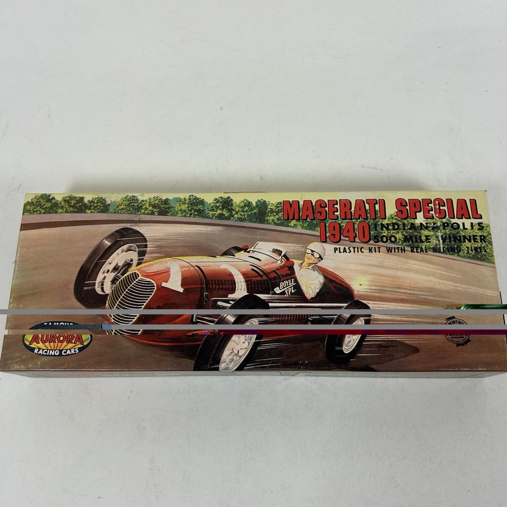 Aurora Indy 500 Winner Maserati Special 1940 Model Kit .525-.69 1958 Unassembled