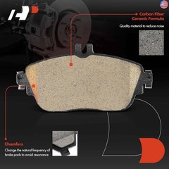 A-Premium Front Ceramic Disc Brake Pads Set Compatible with Mercedes-Benz