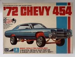 Rare! MPC ‘72 Chevy 454 1/25th Scale Model Kit No 1-7203-250 Open Box Bag Sealed