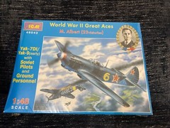 NIB ICM MODEL KIT #48042 WWII GREST ACES M. ALBERT (23 Victories)