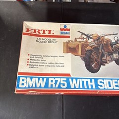 1/9 Esci BMW R75 Motorcycle w/ Sidecar #7001 Complete w/ Decals & Sealed Bags