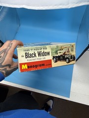 Vintage Monogram Black Widow Ford T Pickup Model Kit BOX ONLY