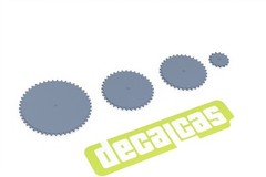 Decalcas 1/12 Scale Detail-Up Generic Motorcycle Chain/Sprocket Set # DCL-PAR120