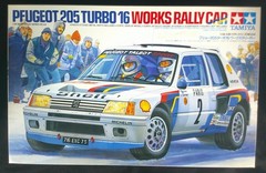 TAMIYA PEUGEOT 205 TURBO 16 WORKS RALLY CAR W/STUDIO 27 GRADE UP PARTS