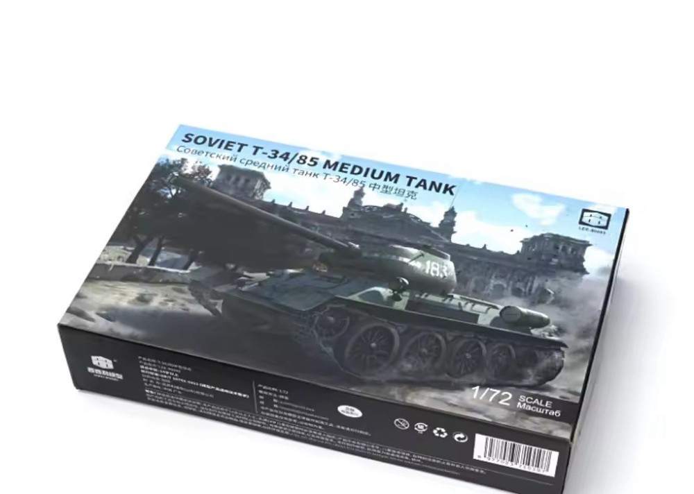 1/72 Soviet T-34/85 Medium Tank Glue-free Quick Fight Military Model NOT built