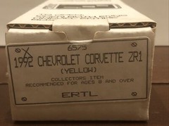 1992 Chevrolet Corvette ZR1 Dealer Promo Car YELLOW 1:25 AMT / ERTL