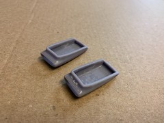 2 Resin Pro Stock Street Snorkel Hood Scoops Drag Race 40mm x 18mm x 10mm 1/25