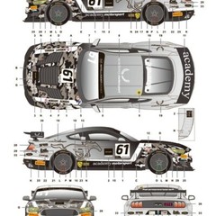 S.K. Decals SK24115 Ford Mustang GT4 British GT Brands Hatch 2020 Decal Sheet