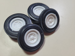 DON NICHOLSON’S BEL AIR SS UNPAINTED STEEL WHEELS FIRESTONE TROPHY GOODYEAR SLKS