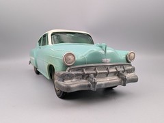 1954 CHEVROLET 2 DOOR BELAIR 1/25 scale – PROMO / BANK–TURQUOISE / INDIA IVORY