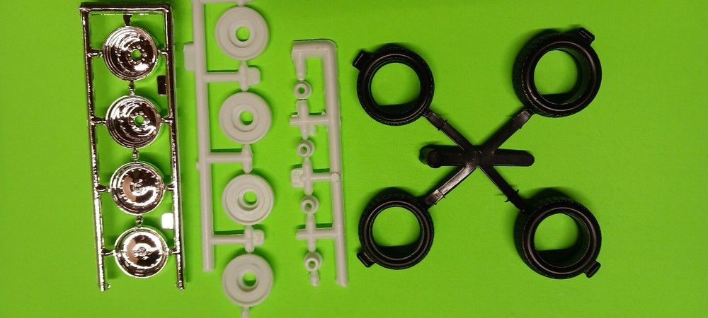 1966 Malibu SS 1/24 Revell Big Little Drag Tires Chrome Centerline Rims Wheels