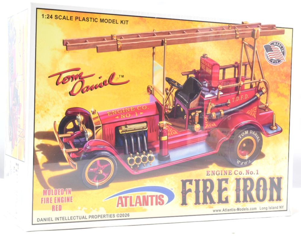 Atlantis Tom Daniel Engine Co. No. 1 Fire Iron Fire Truck 1:24 Model Kit M7530