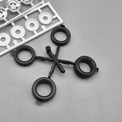 Monogram Revell 1/24 1956 56 Chevy Bel Air Parts Kitbash Chrome Drag Wheels