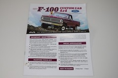 MOEBIUS 1970 FORD F-100 4×4 1230 ⭐PARTS⭐ INSTRUCTION BOOKLET 1:25
