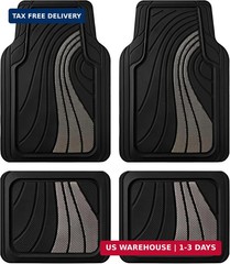 Road Comforts Car Floor Mats Full Set – Front & Rear Car Floor Mats with Aluminu